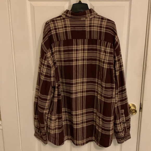 Duluth Trading Men's Flapjack Fleece-lined Relaxed Fit Shirt Jacket Burgundy 2XL - Picture 2 of 12